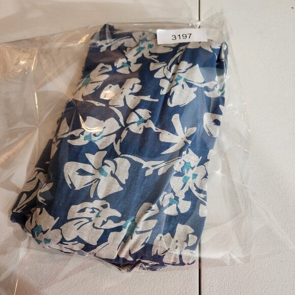 Natural Known Supply Kimono Cardigan Medium Large Floral Blue White - Picture 6 of 6